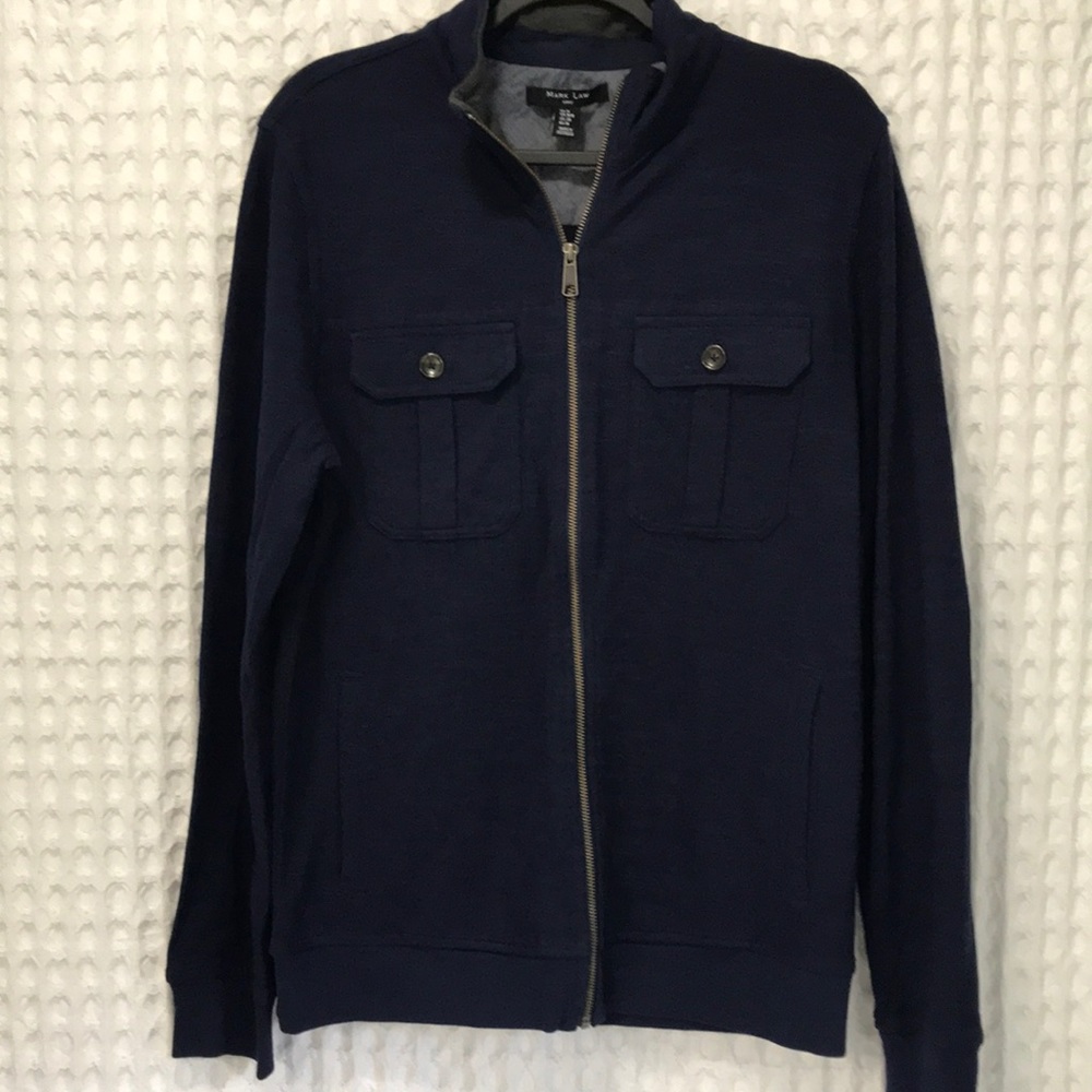 Men’s M Navy blue zip up lightweight sweatshirt